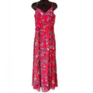 Nanette Lepore Paradise Dreaming Floral Hummingbird Print Maxi Dress